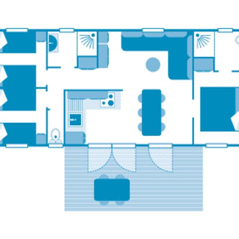 MOBILHOME 6 personas - Cottage 6p 3ch 2SdB ****