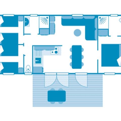 MOBILE HOME 6 people - Cottage 6p 3ch 2SdB ****
