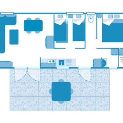 MOBILHOME 5 personnes - Cottage 5p 2ch ****