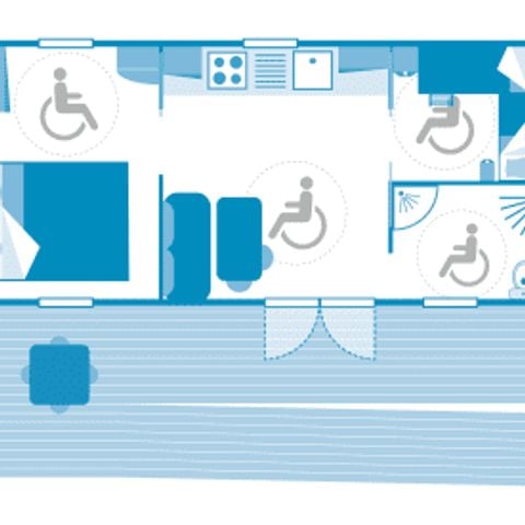 MOBILHOME 4 personnes - Cottage 4p 2ch PMR ***