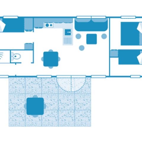 Mobile home 6 persons - Cottage Jardenne 6p 3ch ****