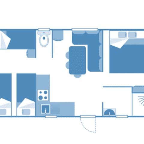 MOBILE HOME 5 people - Cottage 4/5p 2ch ***