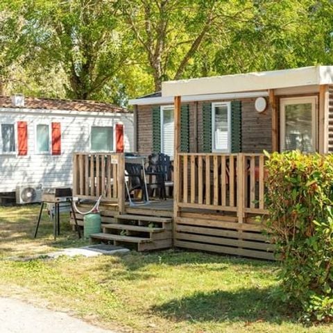 Mobilheim 6 Personen - Comfort | 3 Zi. | 6 Pers. | Erhöhte Terrasse | Clim.