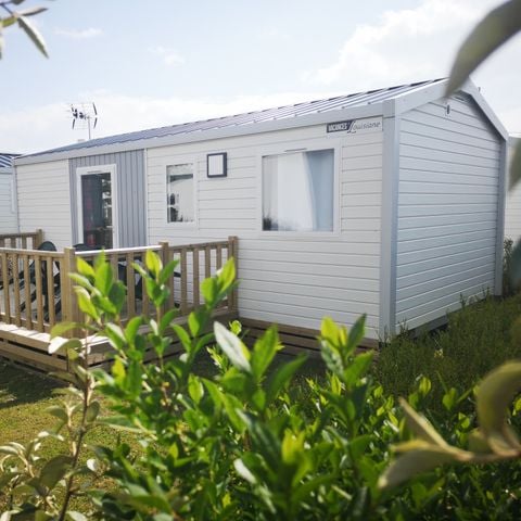Stacaravan 5 personen - Cottage Opale Vacances 2 Slaapkamers 27m2 - Houten terras