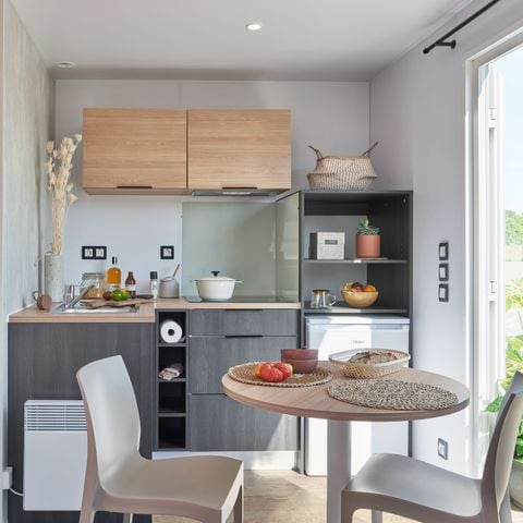 Stacaravan 2 personen - Cottage Duo -Zen - 1 slaapkamer - 18 m² - Une Pause Détente