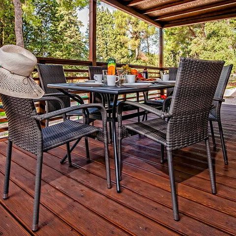 MOBILHOME 6 personnes - Mobil-home | Comfort | 2 Ch. | 4/6 Pers. | Terrasse surélevée | 2 SDB | Clim. | TV