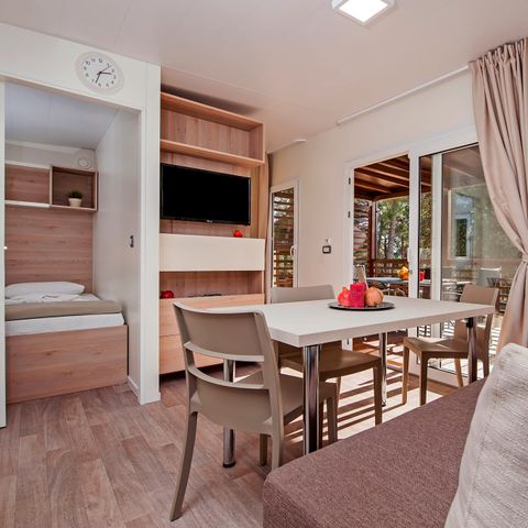 MOBILE HOME 4 people - | Comfort XL | 2 Bedrooms | 4 Pers | Raised terrace | 2 bathrooms | Air conditioning | TV