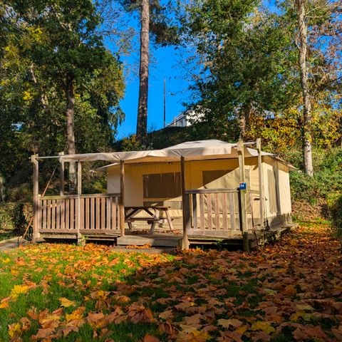 Glampingtent 5 personen - Bungalow Toilé Malediven STANDAARD 26m² 2 kamers + overdekt terras 13m² / zonder sanitair - PMR