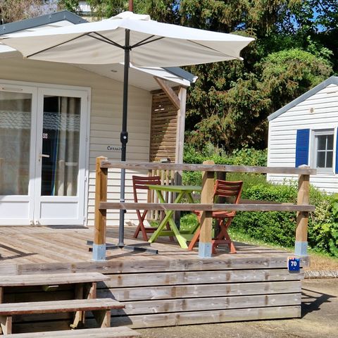Stacaravan 2 personen - Stacaravan STANDARD 20m² 1 kamer - terras