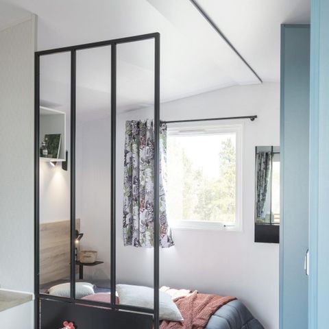 Stacaravan 2 personen - CONFORT 18m² 1 kamer - overdekt terras