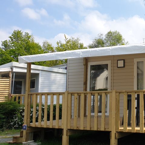 BUNGALOW 4 personnes - Mobil-Home CONFORT 28m² 2 chambres avec terrasse couverte
