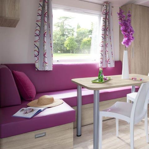 Mobilheim 8 Personen - CONFORT 33m² -3 Zimmer mit überdachter Terrasse