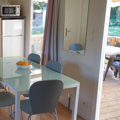 Mobilheim 8 Personen - CONFORT 35m² - 3 Zimmer mit überdachter Terrasse und Geschirrspüler