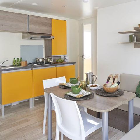 Stacaravan 4 personen - Stacaravan PREMIUM 29m² - 2 kamers + overdekt terras + vaatwasser