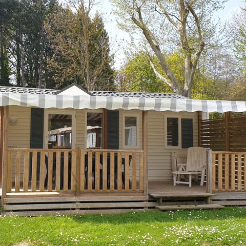 MOBILE HOME 6 people - PREMIUM 35m² 3 bedrooms with covered terrace and dishwasher