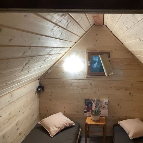Tent 2 personen - Lodge Rando tent op palen, 5,7m² 1 slaapkamer met terras (geen sanitair) en keuken