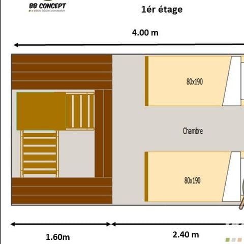 TENTE TOILE ET BOIS 3 personnes - Tente Bivouac 11m² 1chambre - sans sanitaire
