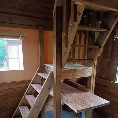 TENTE TOILE ET BOIS 3 personnes - Tente Bivouac 11m² 1chambre - sans sanitaire