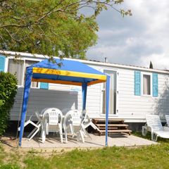 MOBILHEIM 6 Personen - Happy Standard 25m2 + Klimaanlage (Aufpreis), 2 Schlafzimmer