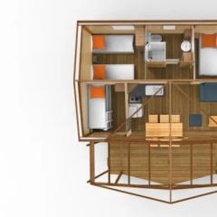 TENTE TOILE ET BOIS 6 personnes - Ecolodge Premium Cotton