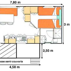 MOBILHOME 6 personnes - MH2 IRM TITANIA 6 pers.