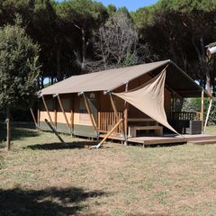 TENTE TOILE ET BOIS 6 personnes - Luxe Sanitair XL