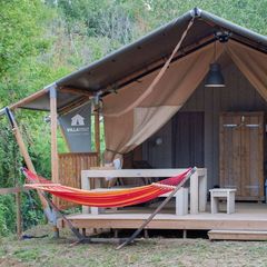 TENTE TOILE ET BOIS 5 personnes - LUXE, sans sanitaires