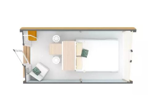 UNIEKE ACCOMMODATIE 2 personen - Coco Roulotte 2 Pièces 2 Personnes Sans Sanitaire