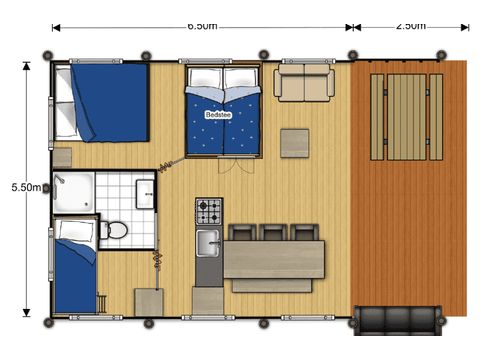 TENDA IN TELA E LEGNO 6 persone - Cottage Villatent