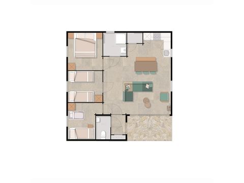 Bungalow 6 Personen - Maulwurfs Waldhaus