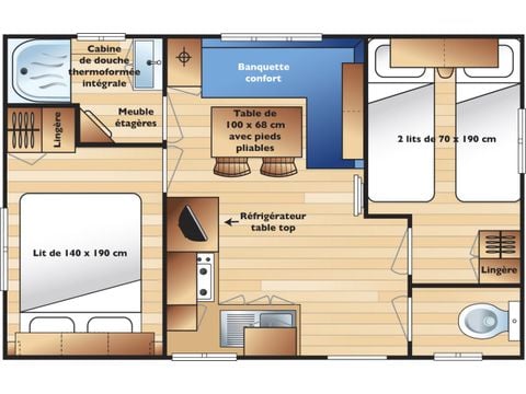 Mobilheim 4 Personen - Öko-Familie