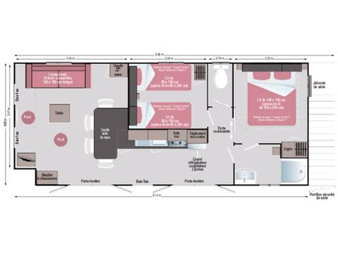 MOBILE HOME 4 people - Ramatuelle – VIP Cap Deseo – 34 m² – Sea view and Jacuzzi