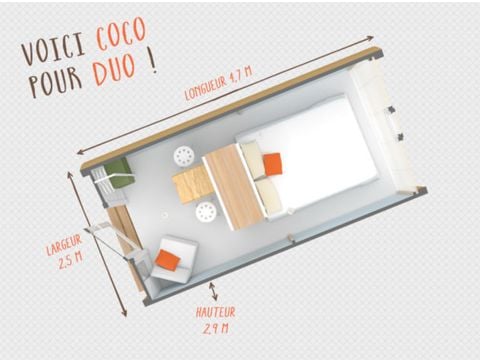 HÉBERGEMENT INSOLITE 2 personnes - Coco Sweet Duo (sans sanitaires)