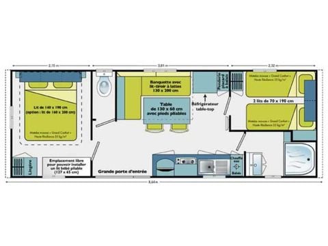 CASA MOBILE 4 persone - Mougins - Altair -  2 CAMERE DA LETTO, 25 m², vista mare