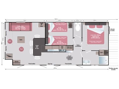 BUNGALOW 6 personnes - Ramatuelle - Cap Deseo 34 m² - Vue Mer et Jacuzzi