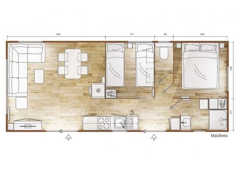 CASA MOBILE 4 persone - Maldive