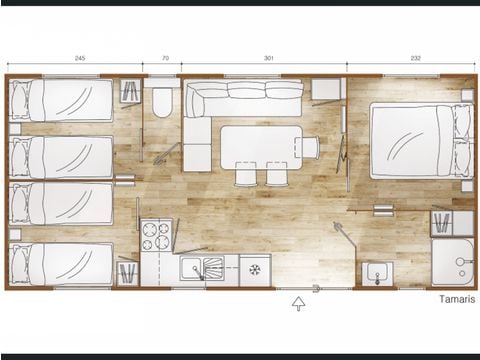 MOBILE HOME 6 people - Tamaris
