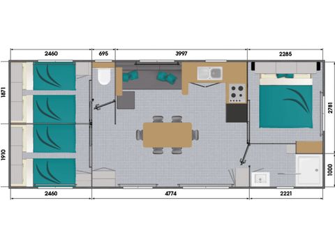 CASA MOBILE 6 persone - Corail