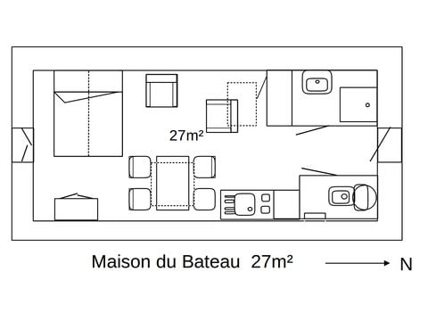 CASA 2 personas - Maison du Bateau (jardín privado)