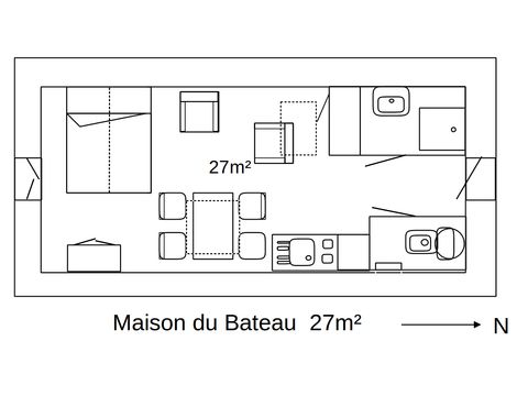 HUIS 2 personen - Maison du Bateau (privétuin)