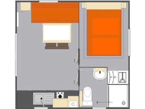 CASA MOBILE 4 persone - ALLOGGIO S 20m² / 1 camera da letto - terrazza