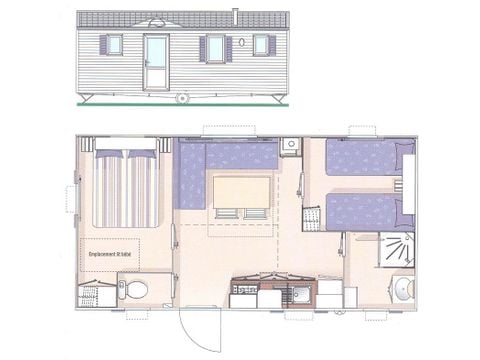 MOBILHOME 6 personnes - Standard - 2 chambres - TV