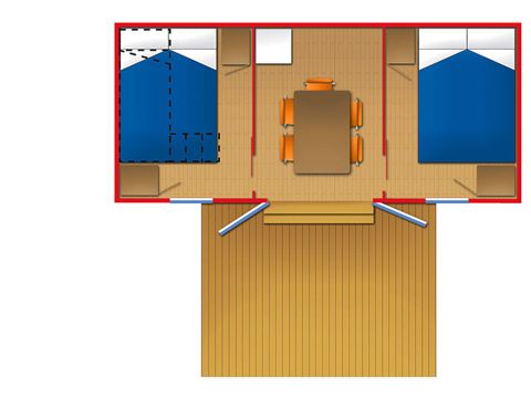 BUNGALOW 5 personas - HAWAI - sin instalaciones sanitarias