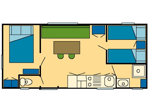 Mobile home 4 persons - CLASSIC TYPE III - AIR CONDITIONING - TV
