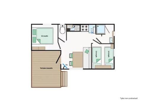 BUNGALOW 4 personnes - CONFORT AIGRETTE climatisé ❆