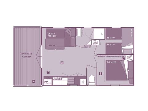 MOBILE HOME 5 people -  Rossignol - air-conditioned ❆