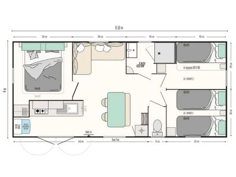 Mobilhome 4 personnes - HERON****
