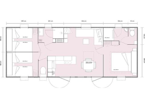 Mobile home 6 persons - Baobab + air conditioning