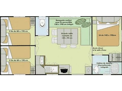 Mobile home 8 persons - Cinnamon + air conditioning