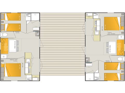 Mobile home 8 persons - Noumea + air-conditioning (2 mobile homes together)